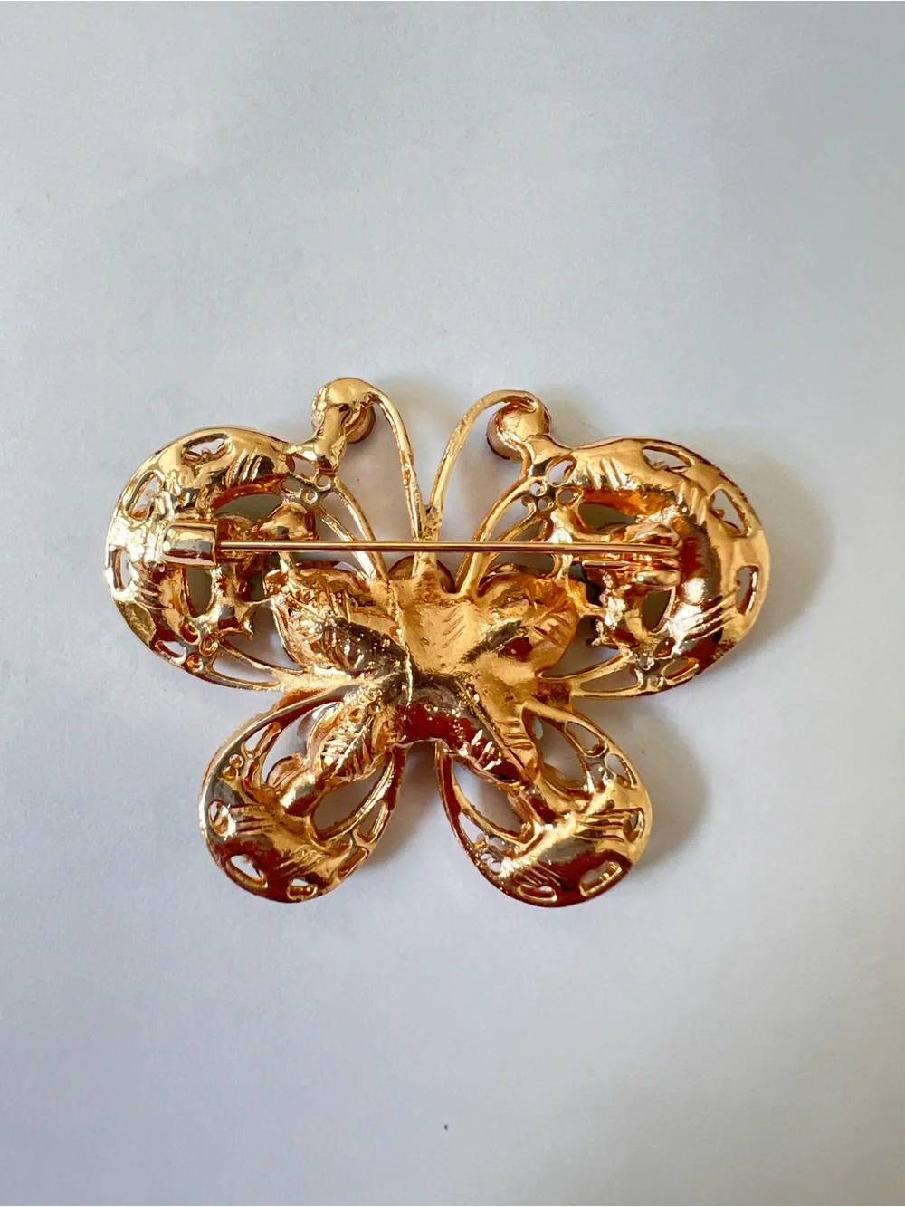 Lot of 3 Multicolor Crystal Butterfly Brooch Pin - Women Jewelry